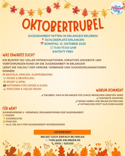 Ein Herbstliches Plakat mit Informationen zur Veranstaltung 