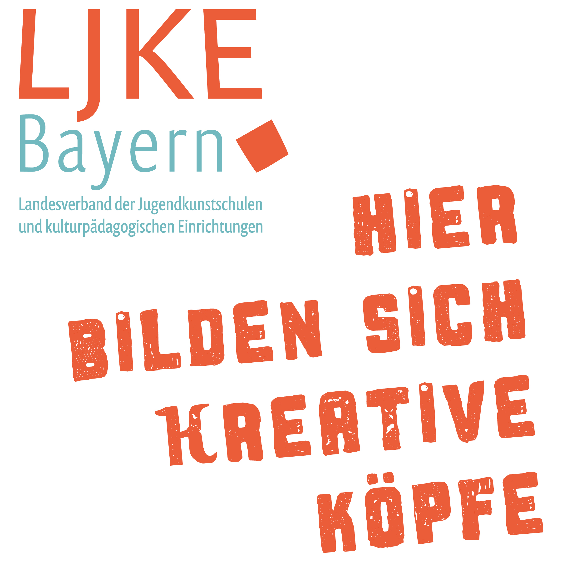 LJKE_Logo_und_Claim_4c Das Bild zeigt die Mauer nach der Umgestaltung. Zu sehen sind Farbflächen und Gestaltungselemente im Comic-Stil.